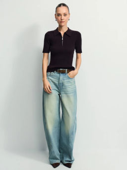 Джемпер в рубчик с молнией / Zarina фото 2