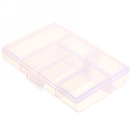 Цена за 10 шт. Таблетница - органайзер 6 ячеек "VOSTOKDOM", цвет прозрачный и голубой, 12*9*2см