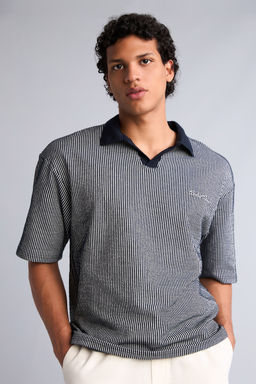Pamuklu Dokulu Boxy Fit Polo Ti__rt - Defacto фото 3