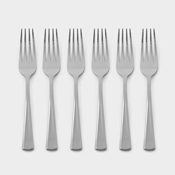 Цена за 2 шт. Вилка пластиковая одноразовая, 19 см, цвет металлик, 6 шт./уп