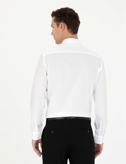 Beyaz Slim Fit Uzun Kollu G_mlek