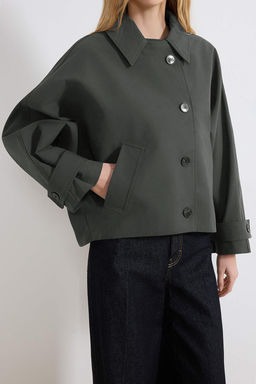 Kahverengi Desenli Astarl? Yumusak Tuseli Oversize K?sa Mont TWOSS26MO00013 - Trendyolmilla фото 7