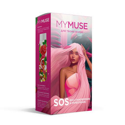 MYMUSE набор (шампунь Укрепляющий SOS восстановление 250мл + бальзам Укрепляющий SOS восстановление 250мл) - MY MUSE фото 2