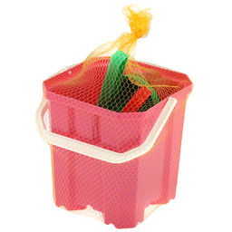 Игрушка "Набор №2 "Ассорти": ведерко, совочек, грабли, формочки 4шт, полипропилен (Россия)