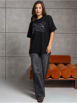 Футболка Блеск черный женская - София фото 5