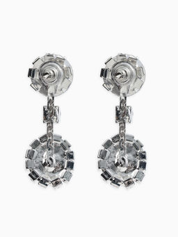 Набор 2 пред-а: серьги, колье "Вечерний шик" овал, цвет бело-ярко-синий в серебре