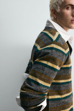 STRIPED JACQUARD CARDIGAN - Zara фото 5