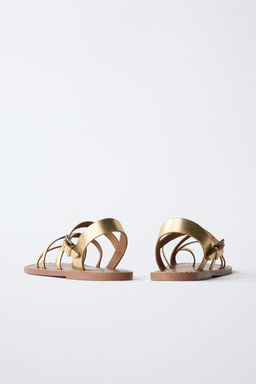 SANDALIA PIEL / Oro - Zara фото 5