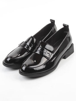 03-DHL255-1 BLACK Лоферы женские (натуральная кожа)