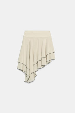FALDA ASIM?TRICA VOLANTES ZW COLLECTION / Beige / Verde - Zara фото 6