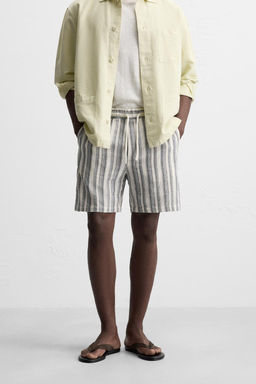 TEXTURED REGULAR FIT BERMUDA SHORTS - Zara фото 4