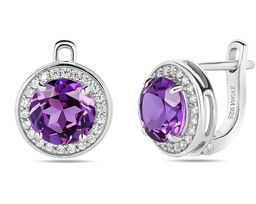 Серьги, синт.александрит, Черешня