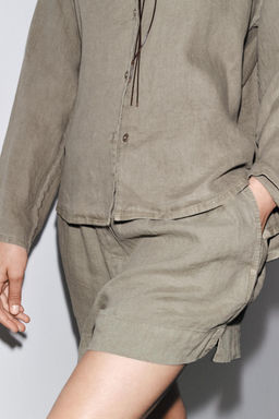 ZW COLLECTION 100% LINEN SHIRT - Zara фото 6