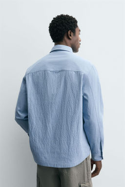 TEXTURED SHIRT WITH POCKET - Zara фото 3