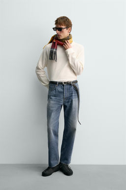 AARON LEVINE X ZARA WAFFLE-KNIT TEXTURE T-SHIRT  фото 9