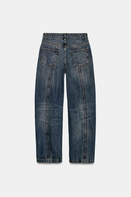 ZW COLLECTION BALLOON MID-WAIST JEANS WITH ZIPS LIMITED EDITION - Zara фото 8