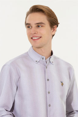 U. S. Polo Assn Мужская серая рубашка с длинным рукавом - U.s. polo assn фото 8