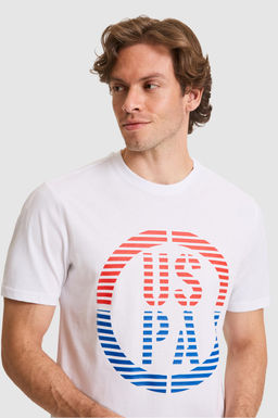 Erkek Regular Fit Bisiklet Yaka Beyaz Ti__rt