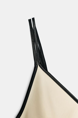 VESTIDO MIDI SATINADO VIVOS CONTRASTE / Beige - Zara фото 8