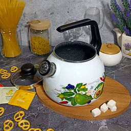 Чайник для плиты 3,0л. со св. сферич. "Авокадо" белосн. 4с209я