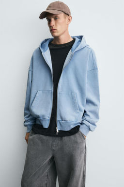 WASHED ZIP HOODIE - Zara фото 5