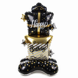 Воздушный шар фольгированный 58" «Гора подарков», на подставке, под воздух