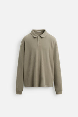 TEXTURED RIBBED POLO SHIRT - Zara фото 17