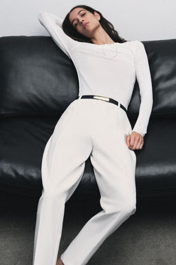 TROUSERS WITH BELT - Zara фото 9