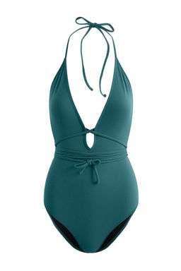 Petrol Derin V Yaka Kapl? Baglamal? High Leg Brazilian Mayo TBESS26MA00062