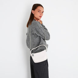 Сумка-багет на молнии, цепочка, цвет белый - Simaland фото 9