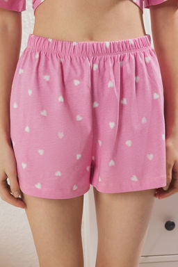 Trendyolmilla Pembe %100 Pamuklu Kalpli Sortlu Orme Pijama Tak?m? THMSS24PT00029 фото 17