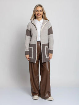 ЗЛАТА Кардиган В 1873/кофейный