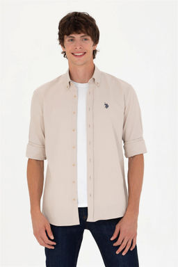 U. S. Polo Assn / Мужская рубашка с длинным рукавом Stone - U.s. polo assn фото 3