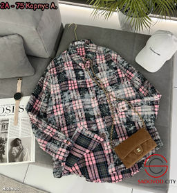 Рубашка женская в клетку - Bruno фото 3