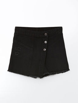 Beli Lastikli K?z ?ocuk Jean ?ort Etek