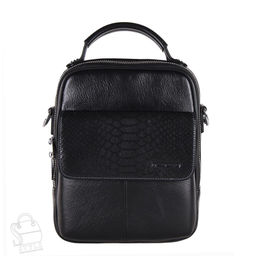 Сумка мужская кожаная 3082H black Heanbag  в Новосибирске