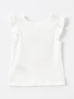 Bisiklet Yaka K?sa Kollu Bask?l? K?z Bebek Ti??rt 2li - Waikiki фото 3