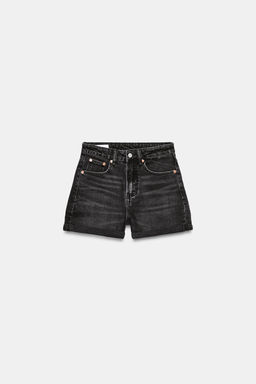 BERMUDA DENIM TRF MOM FIT TIRO ALTO / Gris antracita - Zara фото 5