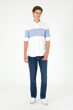 Мужская темно-синяя рубашка с длинным рукавом - U.s. polo assn фото 4