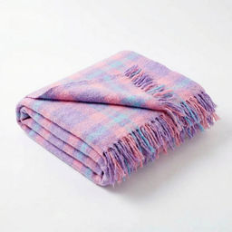 Плед ALTRO арт.ТП1200-11 ФОСКАНИ (клетка роз-сирен.)