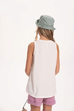 PELICAN, майка для девочек, Молочный