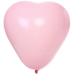 Цена за 2 шт. Воздушные шары"Сердце" 10"/25 см (набор 50 шт), белый/розовый/красный