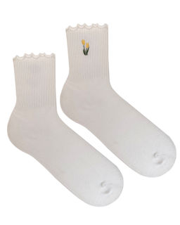 Носки р.35-40 Тюльпан Белые - Krumpy фото 4