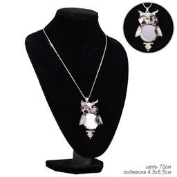 Подвеска-кулон на цепочке 72 см Сова / YD10230/1 /уп 6/серебро - Галеонтрейд фото 5