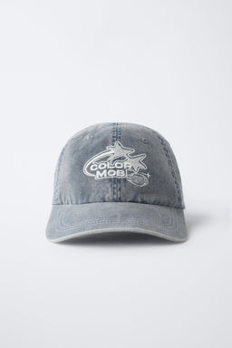 GORRA EFECTO LAVADO BORDADO / Gris claro - Zara фото 4
