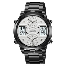 Часы наручные Skmei мужские электронные спортивные 2212black-white-steel