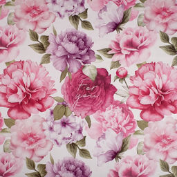 Цена за 10 шт. Бумага упаковочная глянцевая двухсторонняя Цветочный сад, 70?100 см