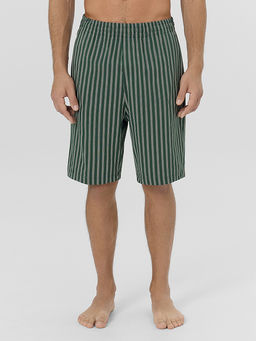 Шорты мужские домашние зеленые в полоску