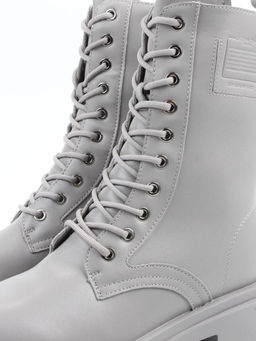 04-PAX86-5Z LT. GRAY Ботинки зимние женские (натуральная кожа, 100% шерсть)