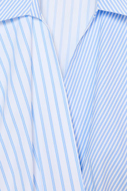 STRIPED PATCHWORK POPLIN SHIRT - Zara фото 16